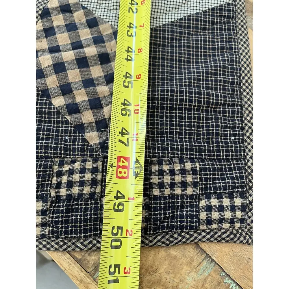Handmade Quilted Table Runner Rectangle Patchwork Star Pattern 50